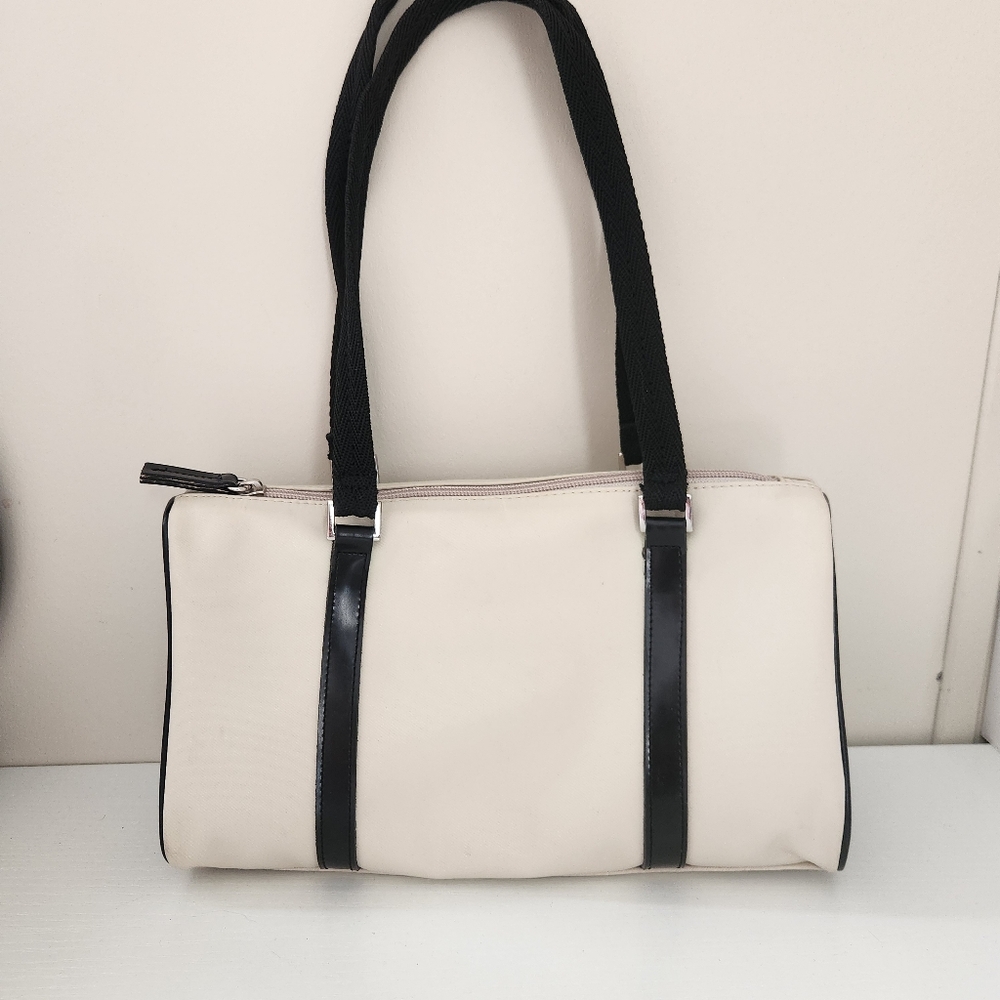 Cream and Black Handbag